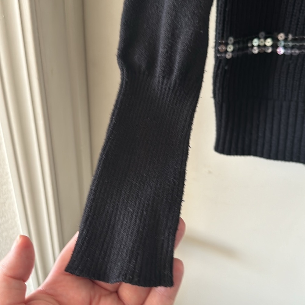 I 🖤 Ronson Sequin Zip Sweater - Picture 2 of 7